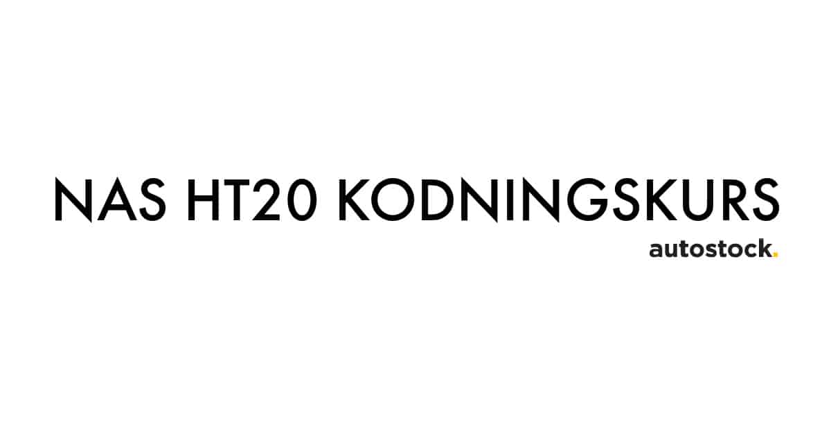 You are currently viewing NAS HT20 Kodningskurs – Alla lektioner